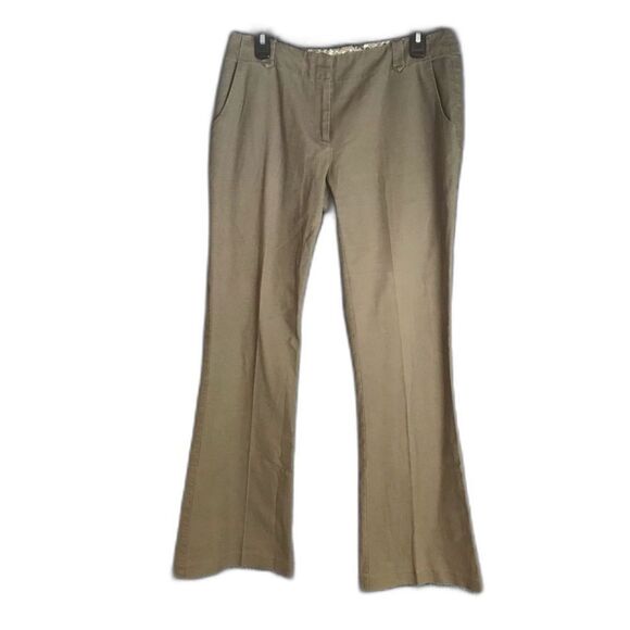 Boden Tan Chinos Women's Size 8 Long Khaki Boot Cut Cotton - Picture 1 of 9